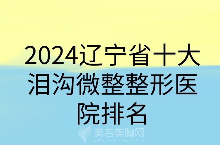 2024辽宁省十大泪沟微整整形医院排名