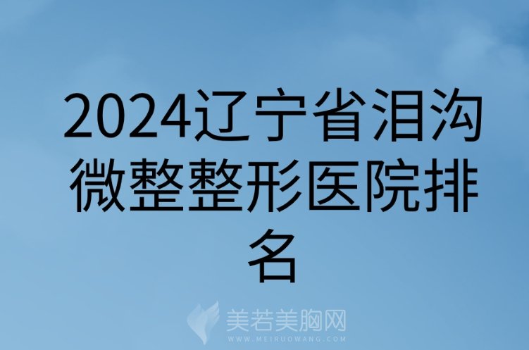 2024辽宁省泪沟微整整形医院排名(