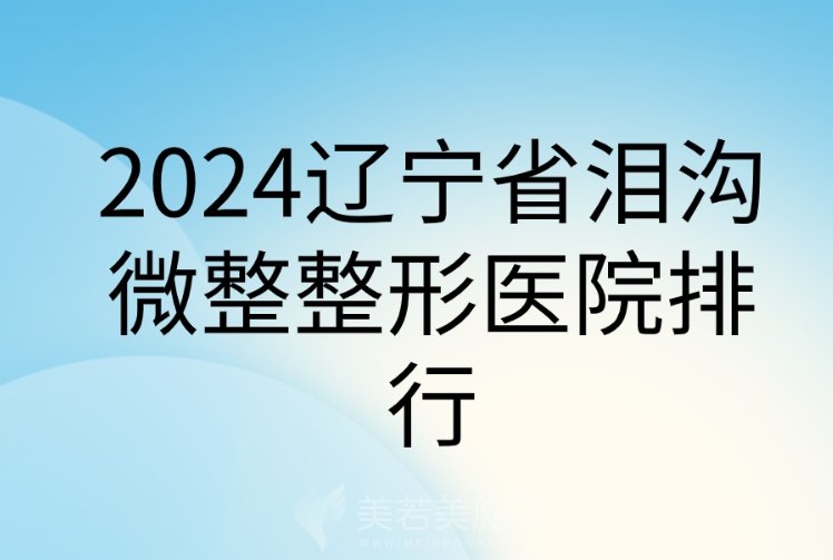 2024辽宁省泪沟微整整形医院排行