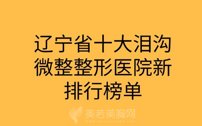 辽宁省十大泪沟微整整形医院新排行榜单