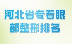 河北省专看眼部整形排名？河北省眼部整形集采更新消息2024