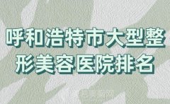 呼和浩特市大型整形美容医院排名？严选实力医院上榜