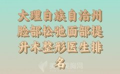 大理白族自治州脸部松弛面部提升术医生TOP10强推荐，更新口碑靠前的医生