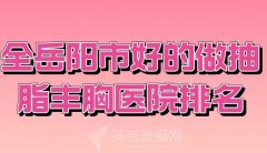 全岳阳市好的做抽脂丰胸医院排名？优选热门医院信息